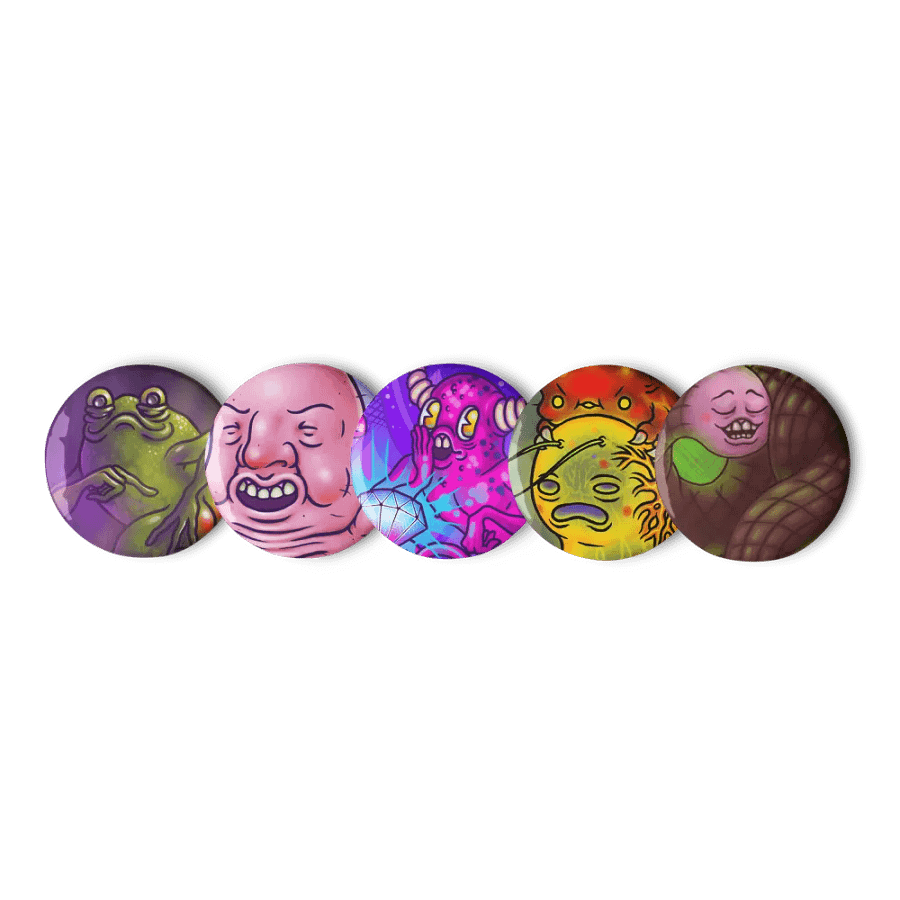Classic Ham Painting Buttons product image (2)