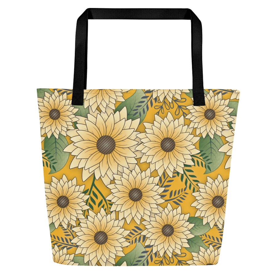 Sunflower Serenade Large Tote Bag product image (7)