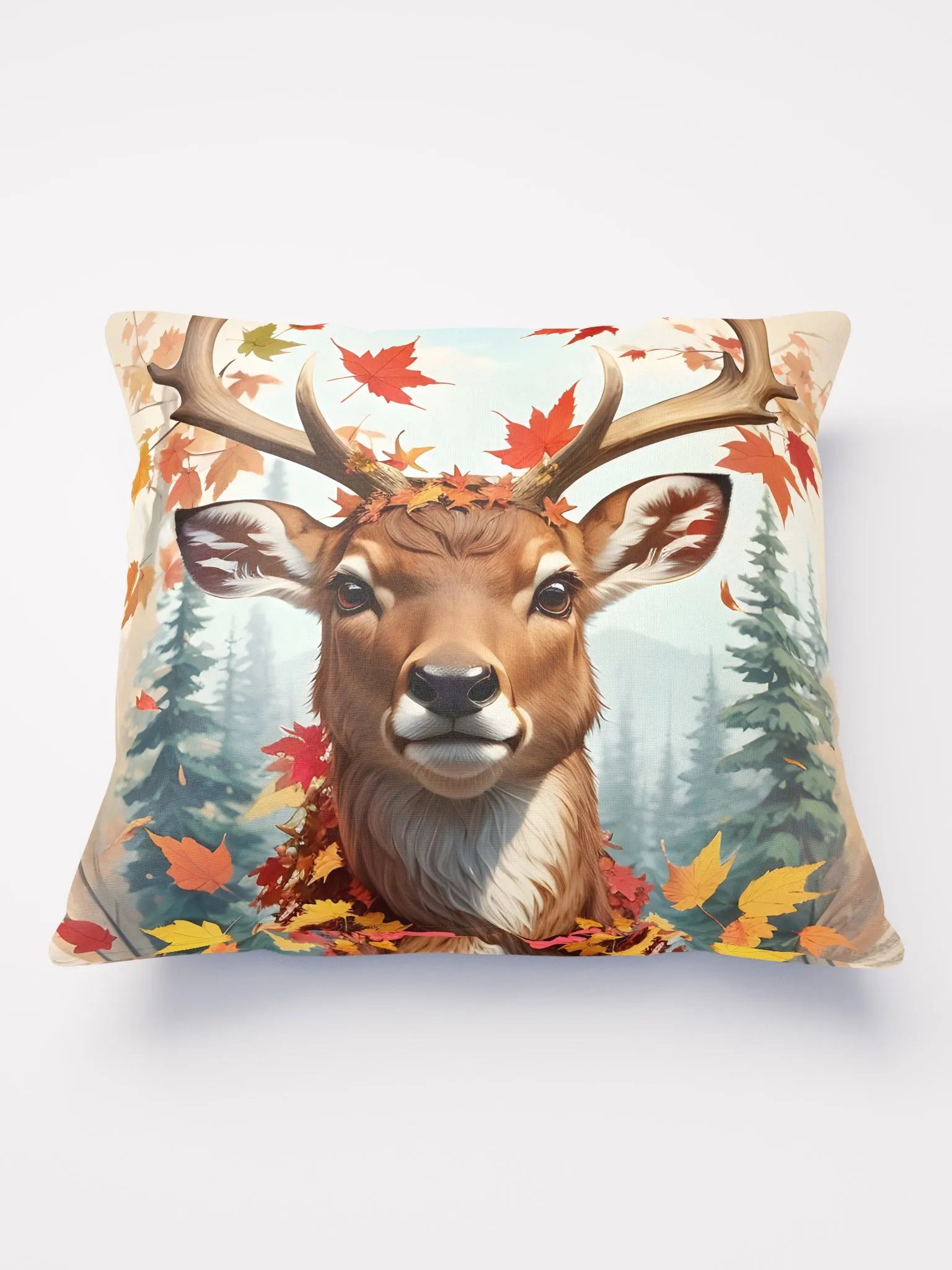 A Deer Amidst Falling Leaves Sticker product image (1)