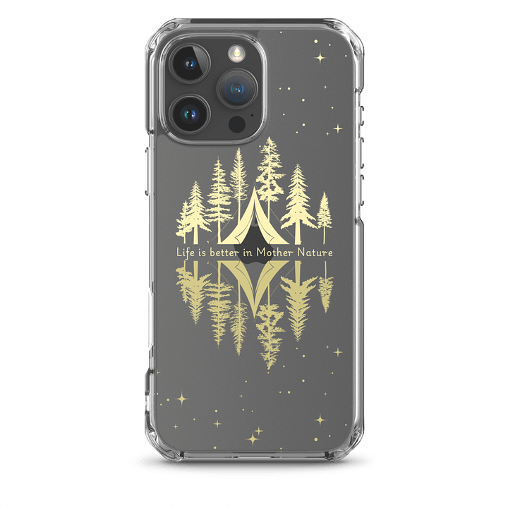 Life is better in Mother Nature Clear iPhone Case ( Side -Night- ) product image (1)