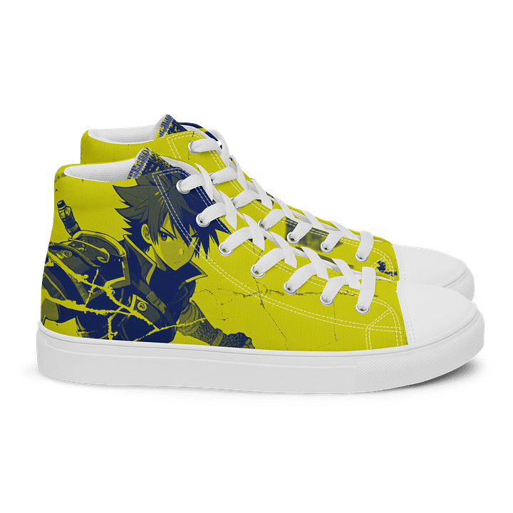 Vibrant Anime Hero Canvas High Tops product image (2)