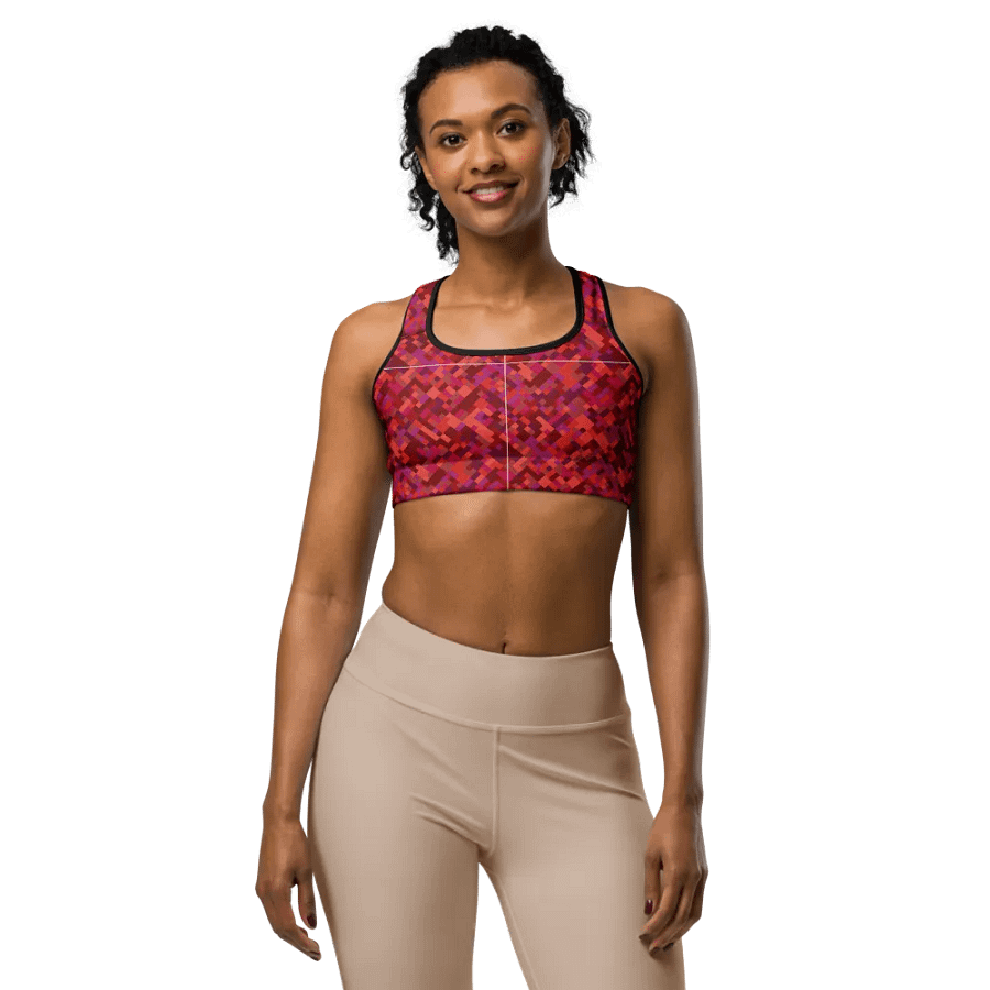Colorful Mosaic Pattern Sports Bra - v3 product image (4)