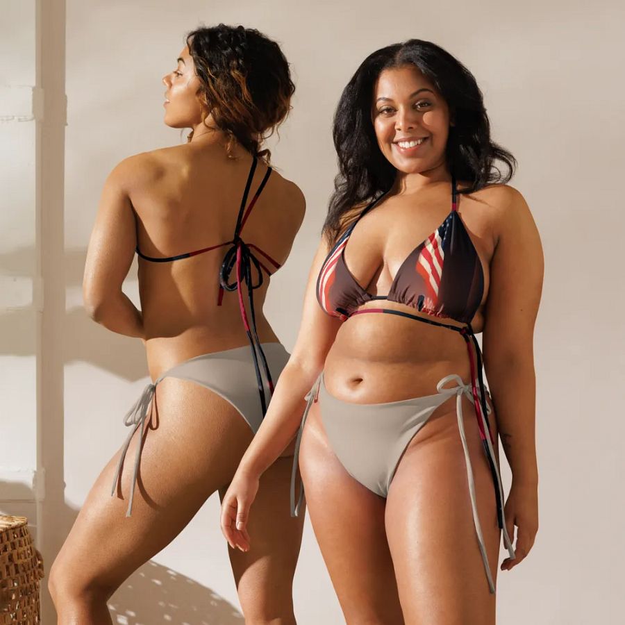 Patriotic Reverence All-Over Bikini Top product image (5)