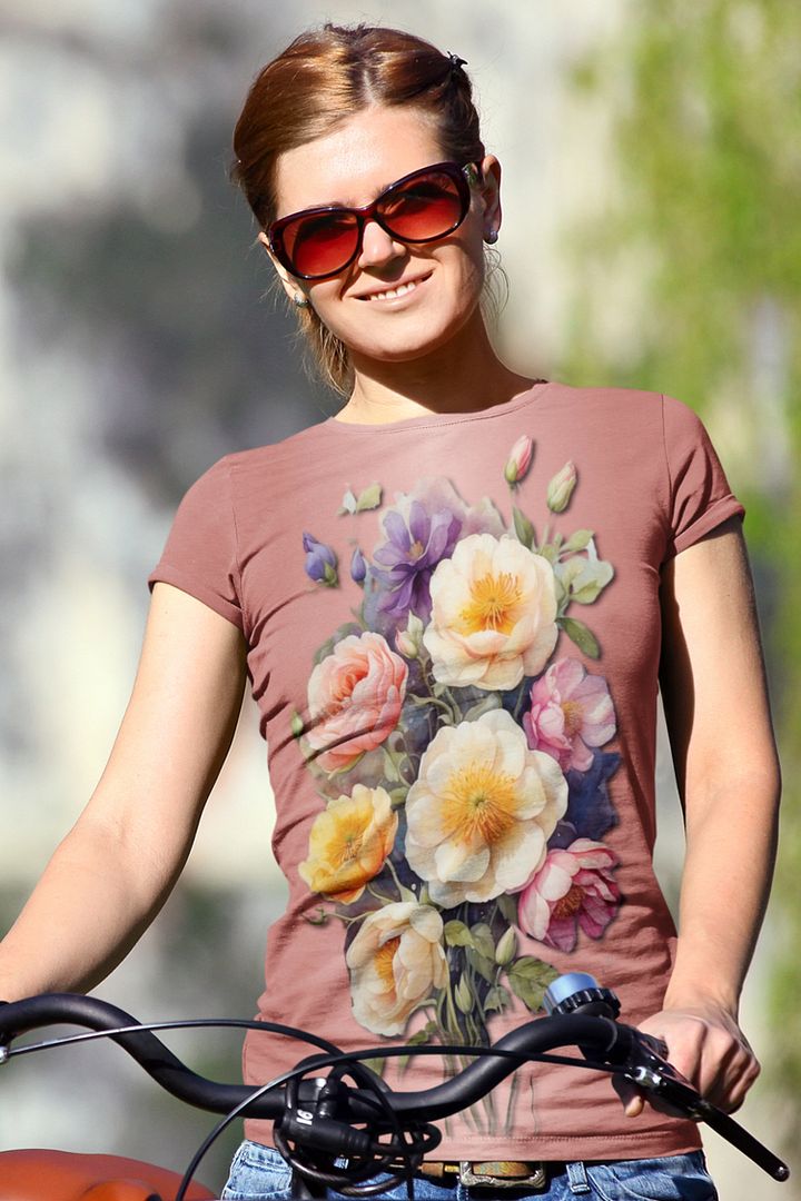 Floral Themed All Over Print T-shirt product image (1)