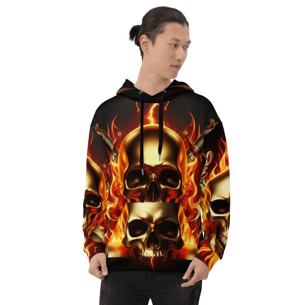 Inferno Golden Skulls - Unisex Hoodie #44 product image (8)