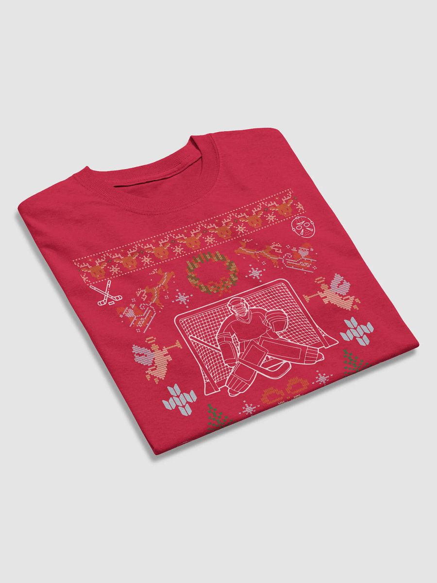 Hockey Holiday Goalie Ugly Tee: Puck the Halls! product image (29)