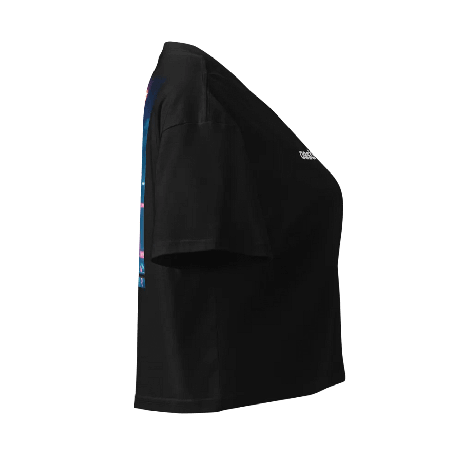 Computer Love Cyborg Premium Black Crop Top product image (3)