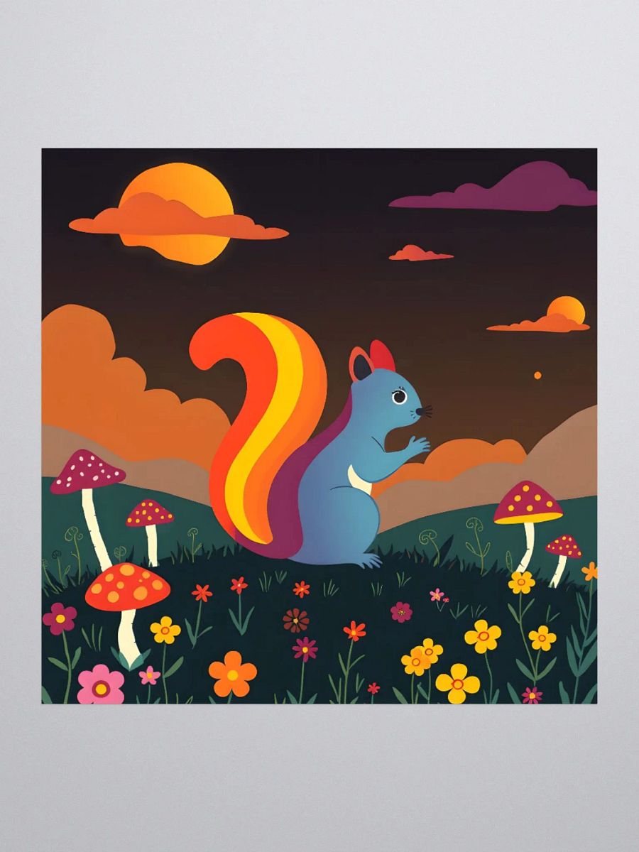 Whimsical Squirrel Kiss-Cut Stickers product image (3)