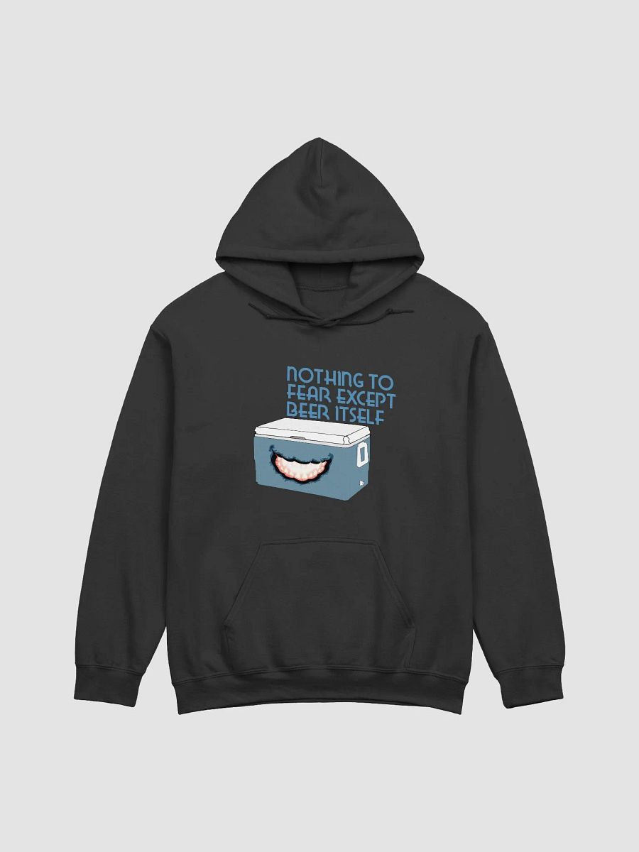 Nothing To Fear Except Beer Itself Menacing Grin Mimic Cooler Hoodie product image (1)