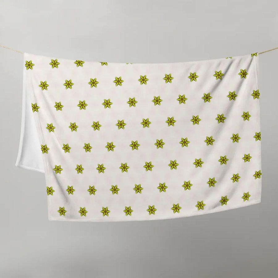 Star Flower Seamless Patterned Throw Blanket product image (10)