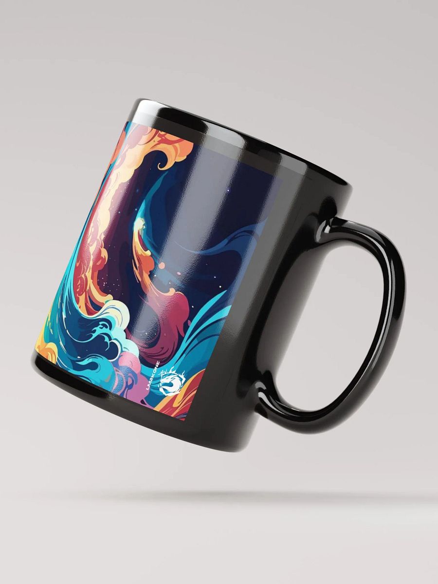 Energizing Swirls Black Glossy Mug product image (4)