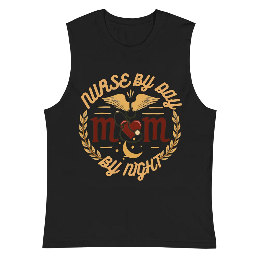 Nurse by Day Mom by Night Muscle Tank product image (3)