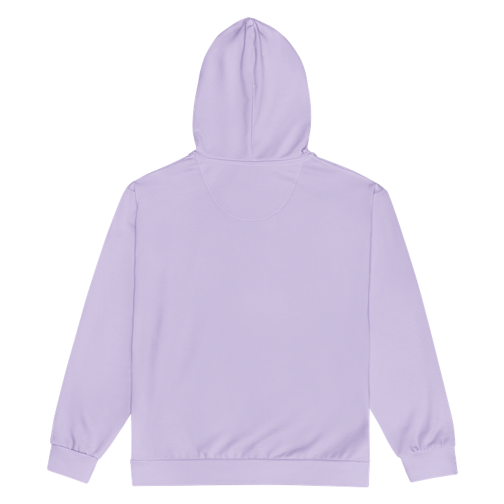 Soft Lilac Solid Color Eco Friendly Unisex Zip Hoodie product image (2)