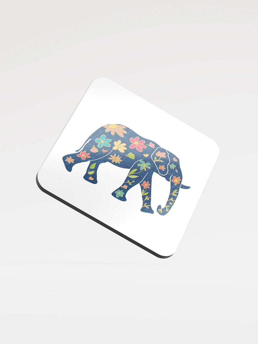 Boho Elephant With Flowers Coaster product image (1)