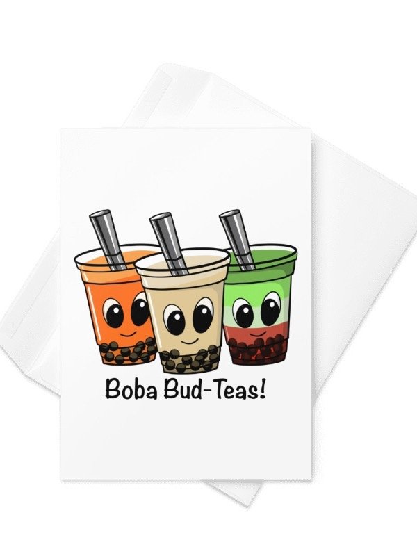 Boba Bud-Teas Greeting Card product image (1)