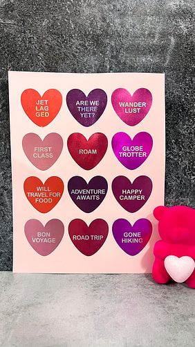 Spent the last two weeks making a bunch of these Conversation Hearts Foil Prints, then proceeded to forget to post this video...