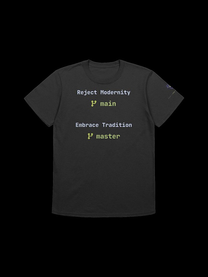 Reject Modernity Embrace Tradition git branch T-shirt product image (1)