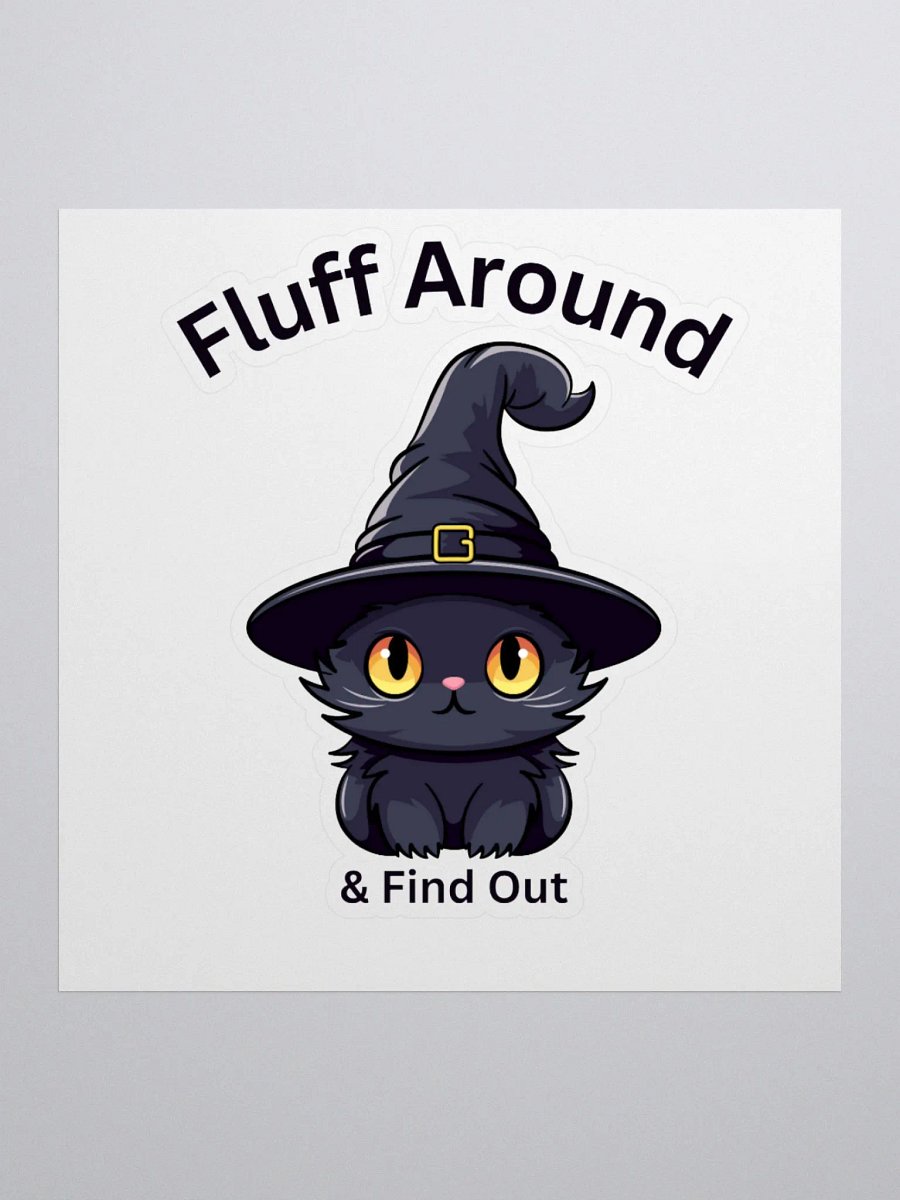 Fluff Around Cat Stickers product image (1)