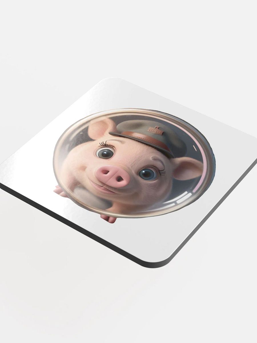 Whimsical Piggy Hat Cork Coaster product image (4)