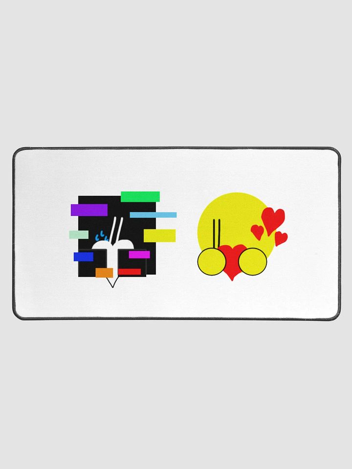 Bobby & Glitchy (Hearts) Desk Mat product image (1)