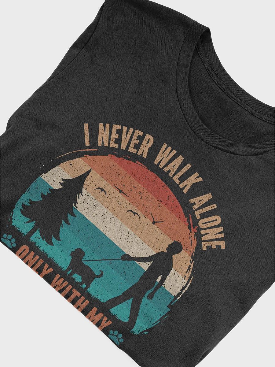 Morkie Dog Walking DAD Retro Vintage Sunset Silhouette Shirt product image (4)