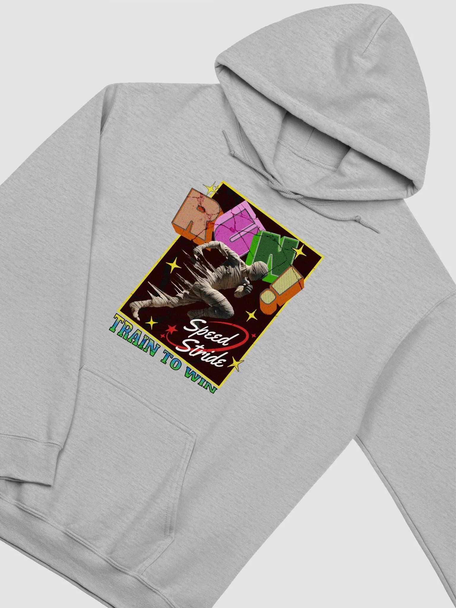 Train To Win Block Letters Run! Speed Stride Classic Hoodie product image (2)