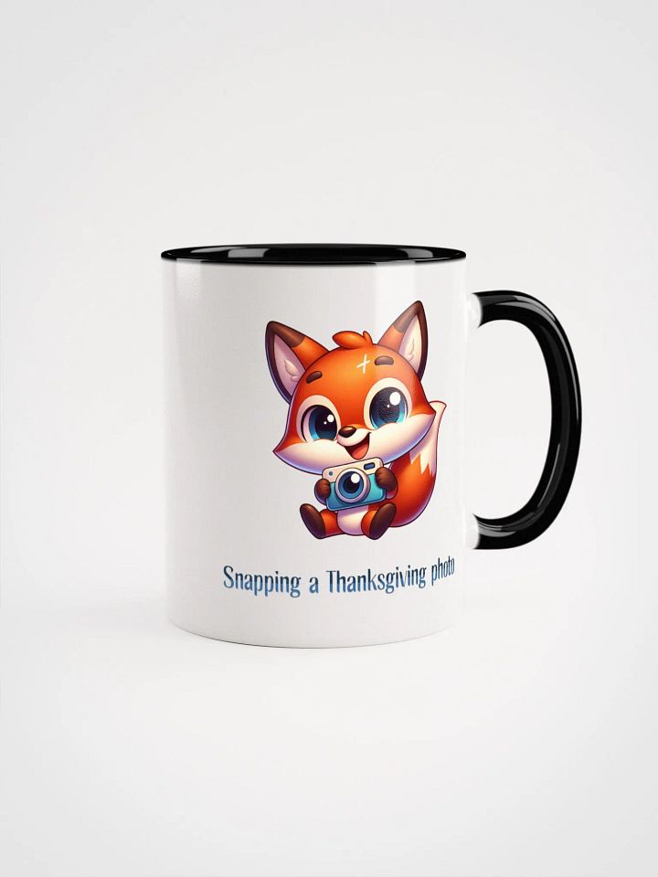 Snapping A Thanksgiving Photo Cute Fox Ceramic Mug product image (4)