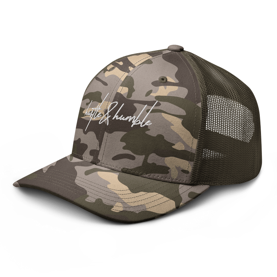 Hustle & Humble Camo Trucker Hat product image (4)