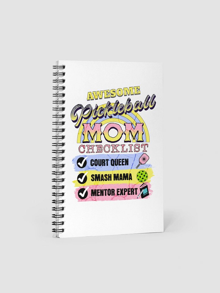 Awesome Pickleball Mom Spiral Checklist Notebook product image (2)