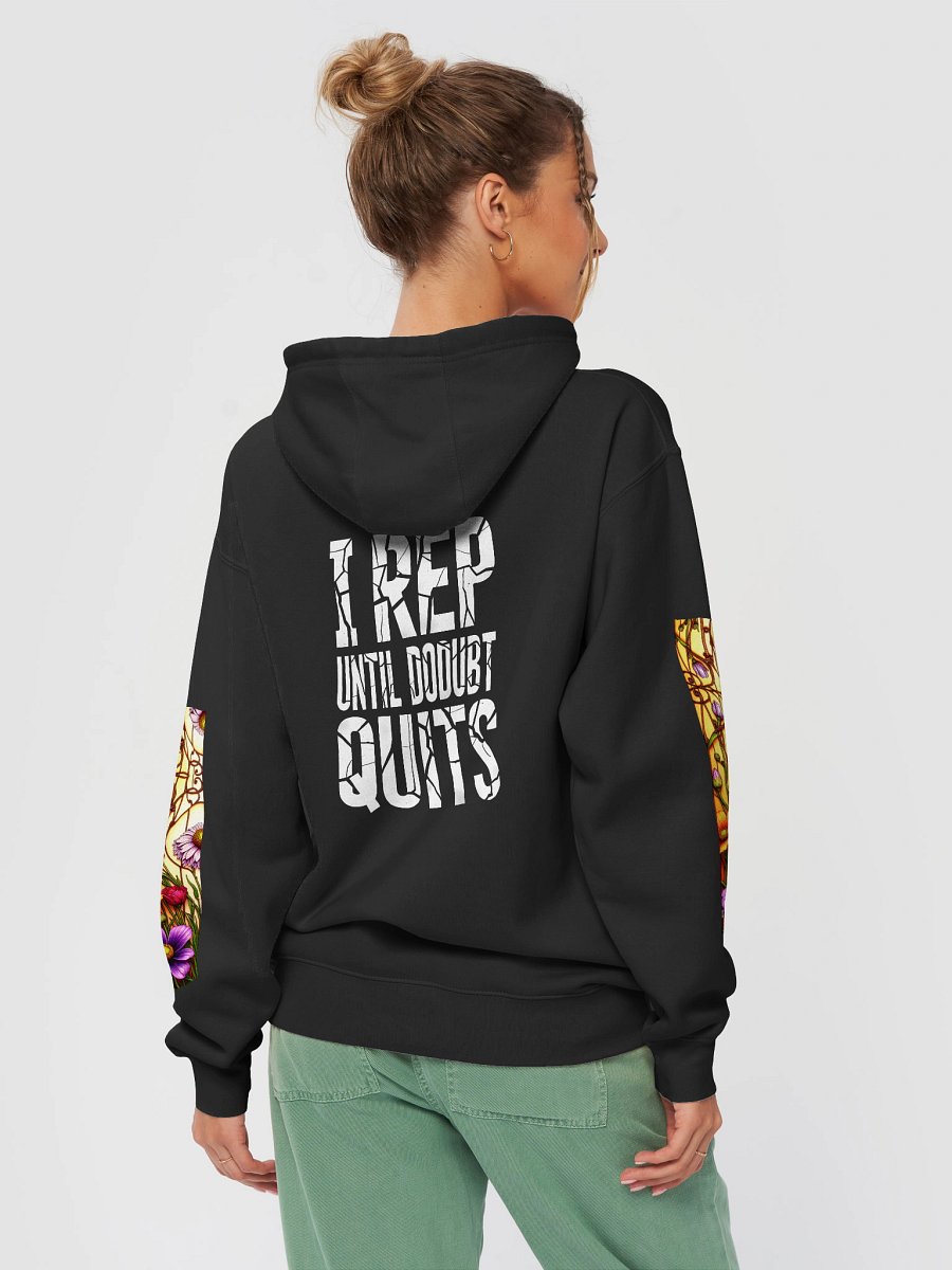 Regal Crown Metallic Logo Hoodie - I Lift Heavy Emotional Baggage Mostly product image (4)