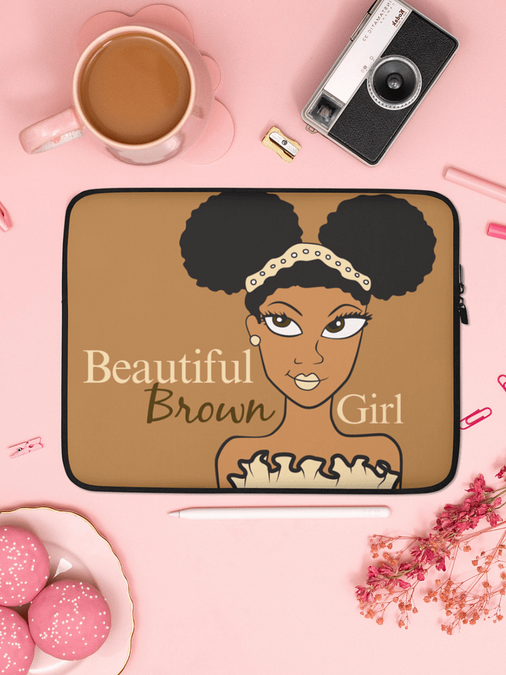 Caramel Beautiful Brown Girl Laptop Sleeve product image (1)