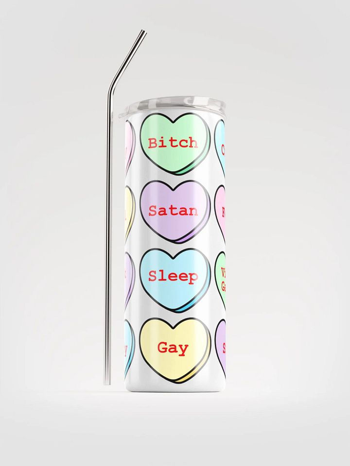 Baddie Candy Hearts Metal Tumbler w/ Straw product image (2)
