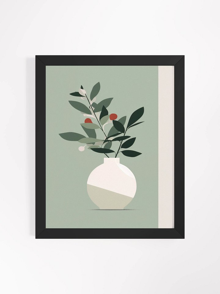 Sage Bloom Framed Matte Wall Art Canvas product image (2)