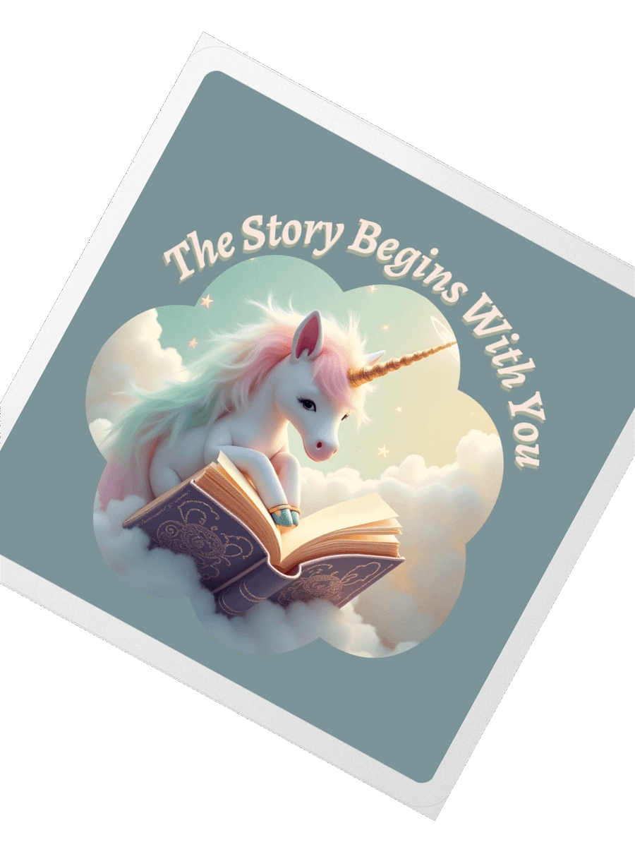 The Story Begins With You – Cute Unicorn Sticker product image (2)