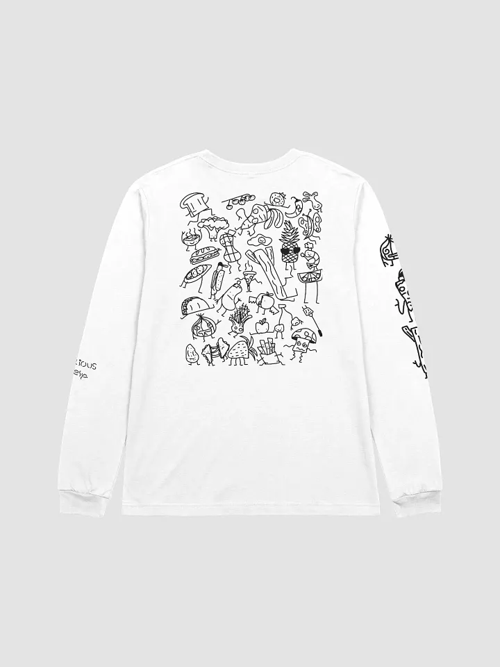 Food Doodle White Long Sleeve product image (2)
