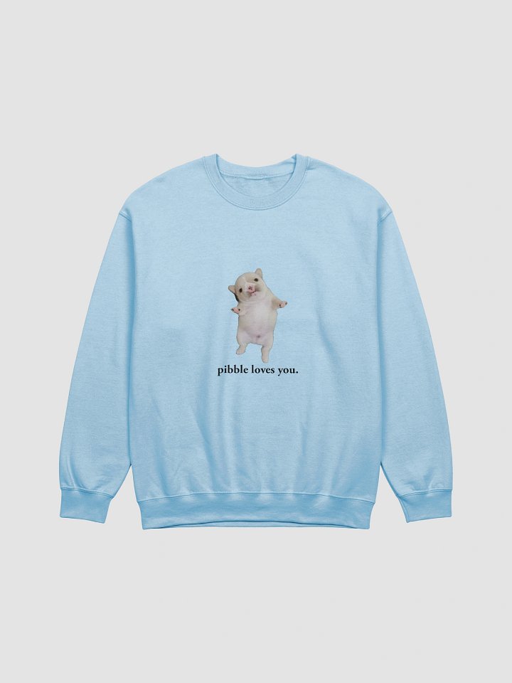 pibble loves you. (crewneck) - light colors product image (1)