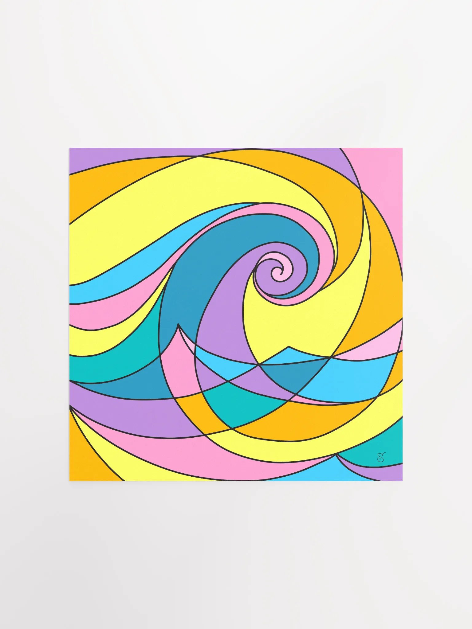 Vibrant Matte Poster Print - Abstract Square No. 4 product image (1)