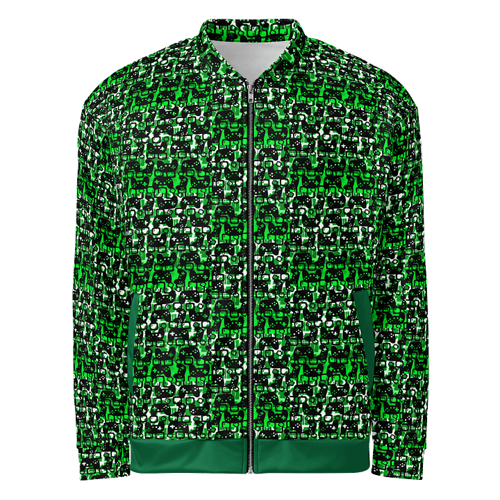 Story Lover Unisex Bomber Jacket (Green and Black) product image (1)