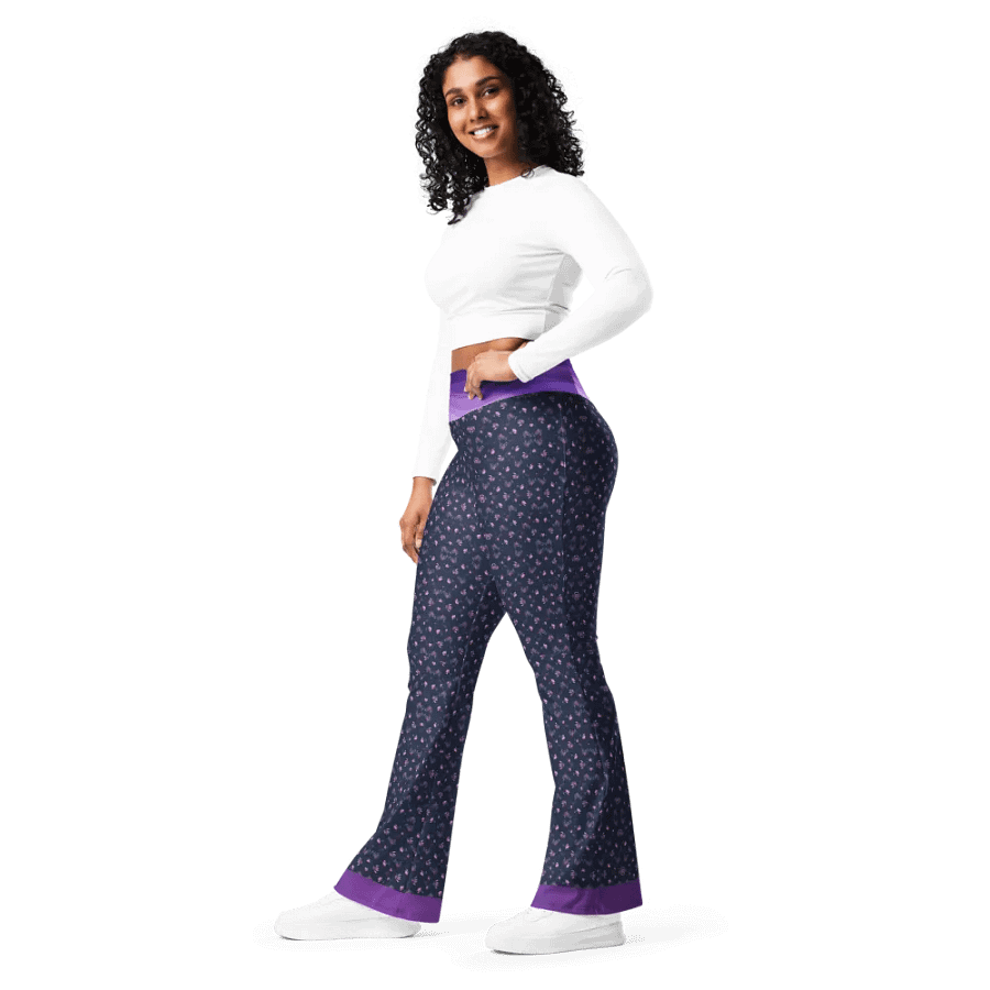Lavender Floral Whisper Flare Leggings product image (4)