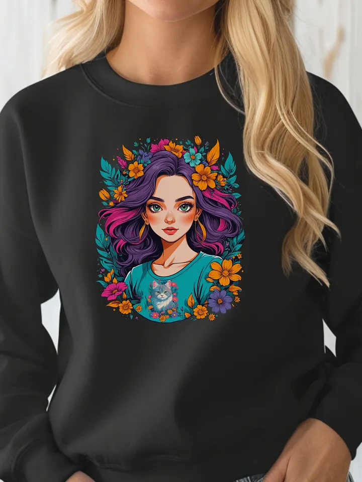 Bloomcore Flower Girl v2- Lane Seven Premium Crewneck Sweatshirt product image (1)