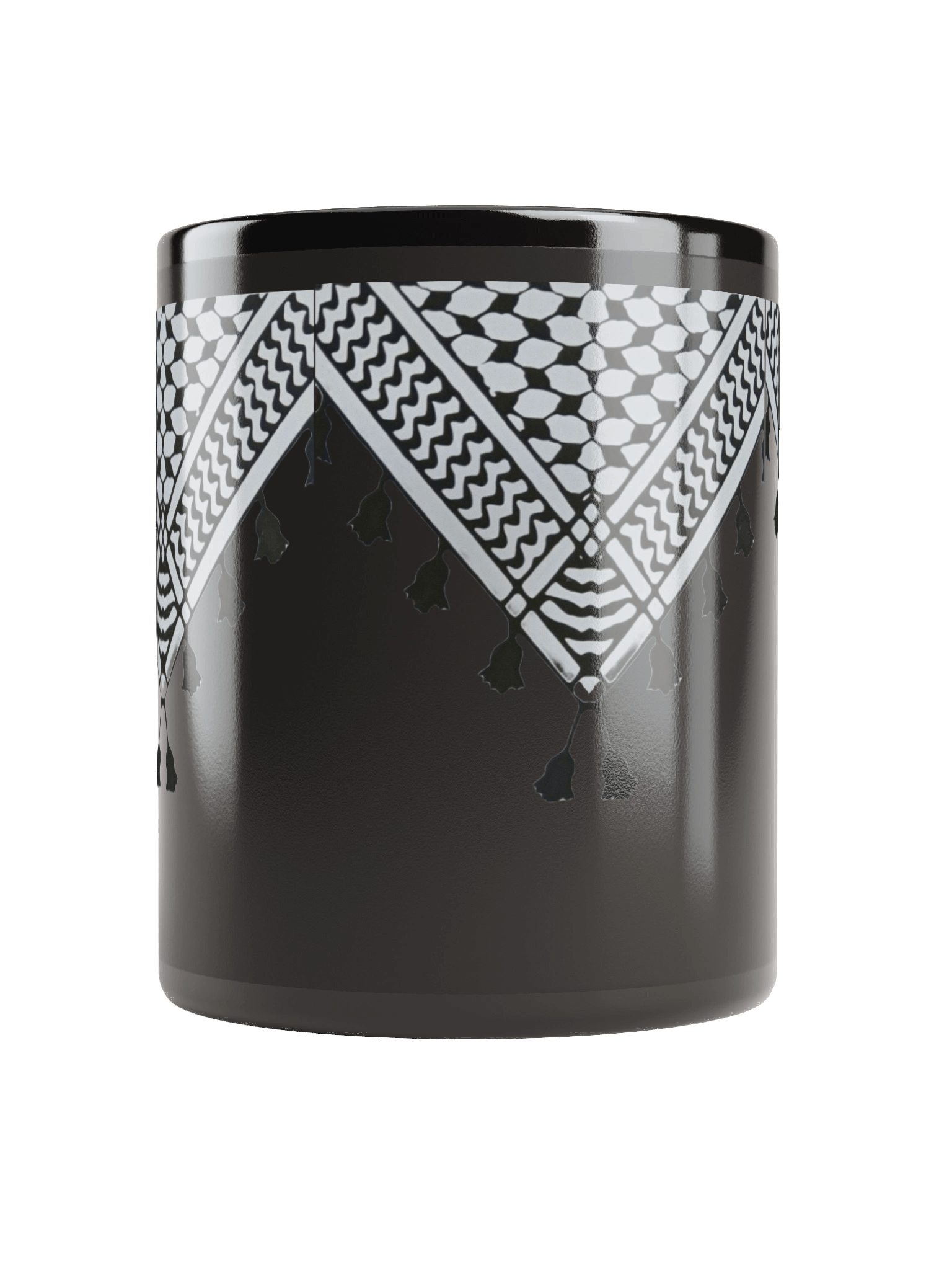 Palestine Keffiyeh Black Mug product image (10)