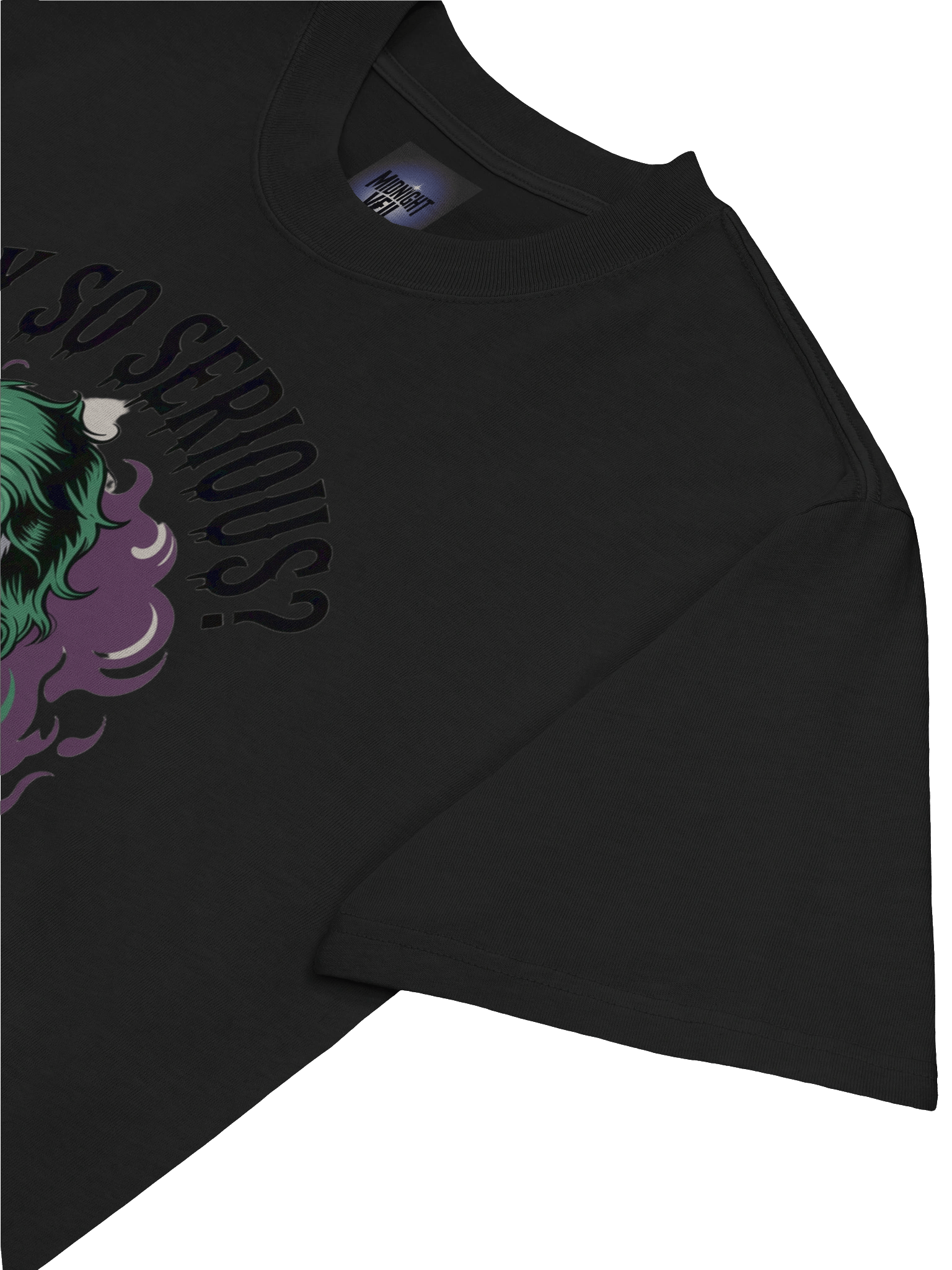 Why So Serious: Joker Veiled Vapour Oversized Faded Unisex T-Shirt product image (7)