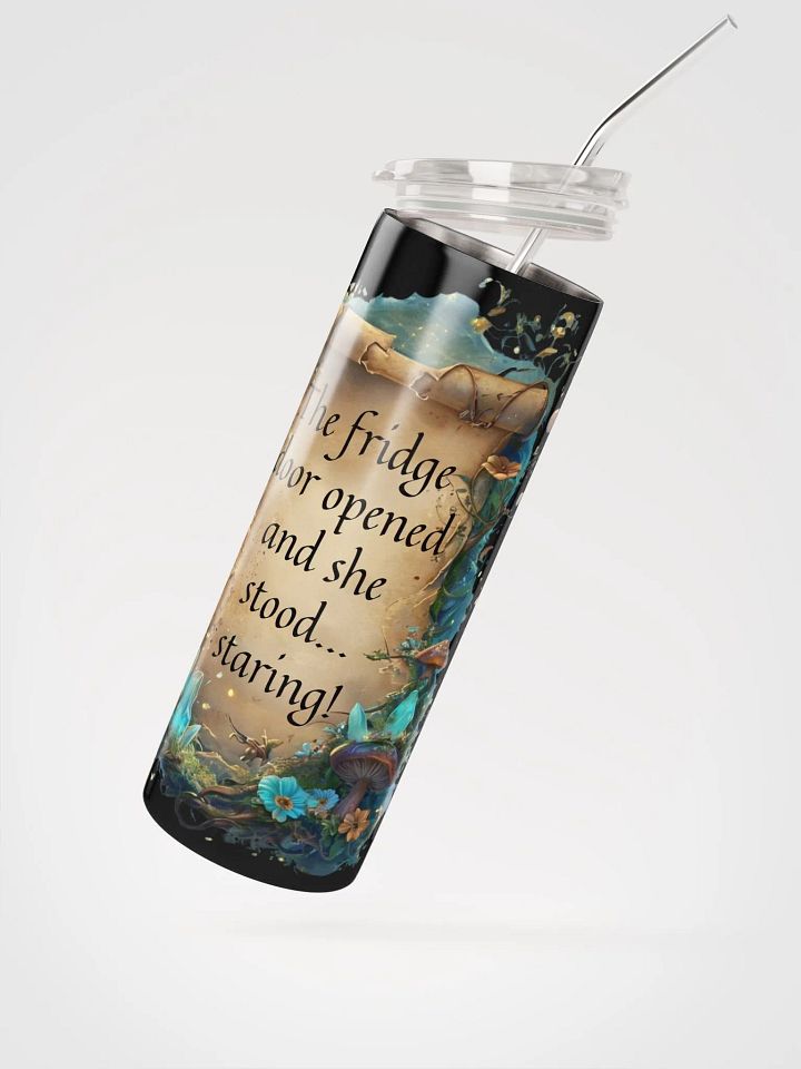 Funny Mom Tumbler: "The Fridge Door Opened… and She Stood, Staring!" Perfect for Caffeinated ADHD Moms product image (2)