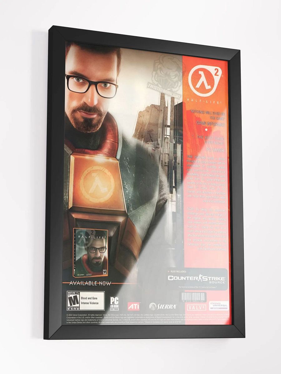 Retro Poster: Half-Life 2 Advertisement Poster from 2004. - Size 12" x 18" product image (3)