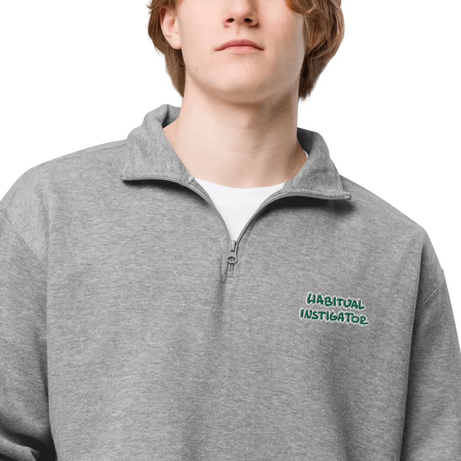 HABITUAL INSTIGATOR (kelly bubble design) embroidered quarter zip product image (10)