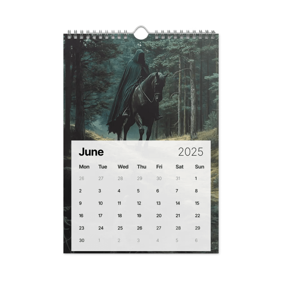 Dark Rider Wall Calendar (2025) by Allcolor product image (10)