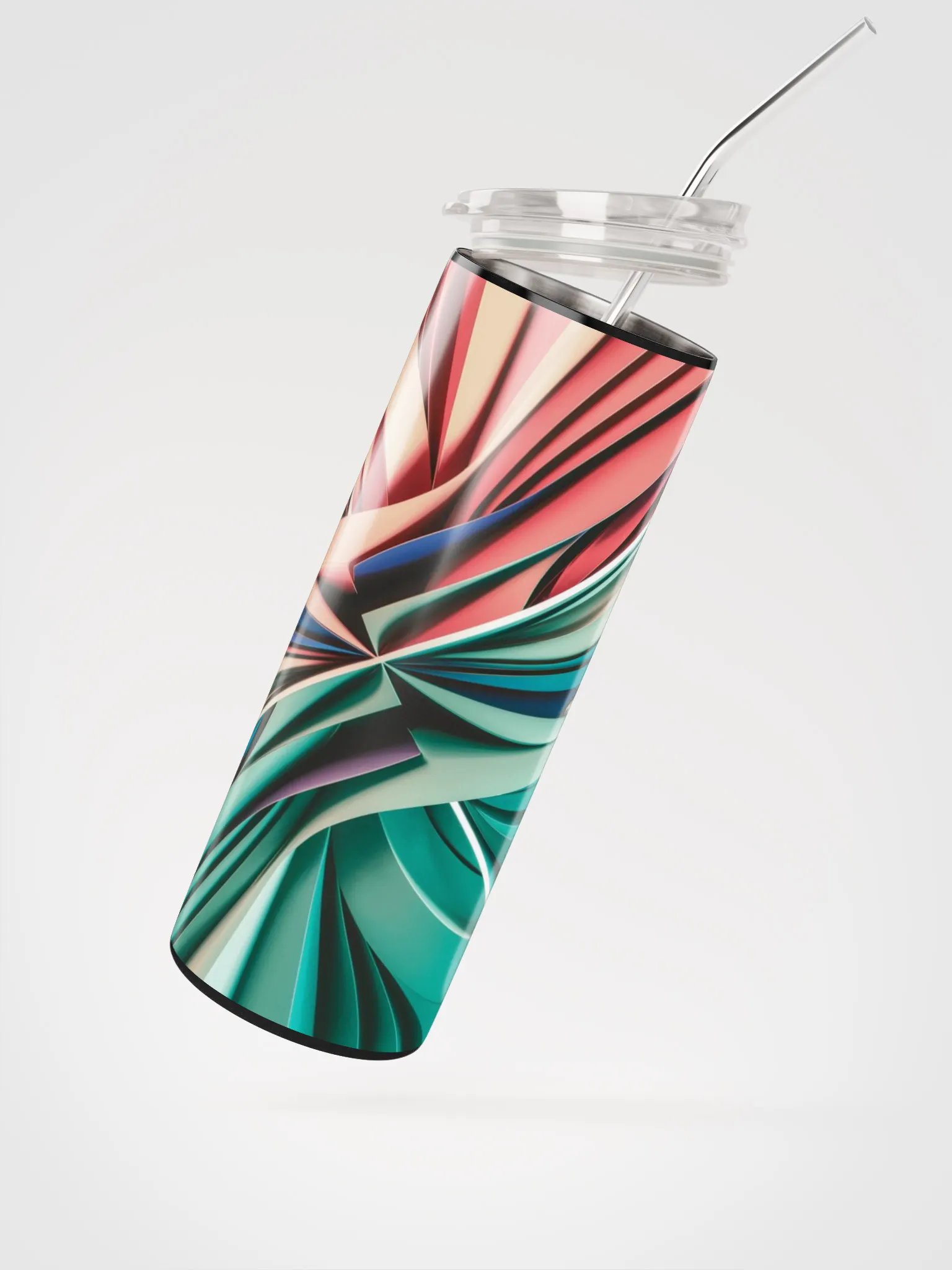 Graphic Grove 10oz Vacuum-Insulated Stainless Steel Tumbler with Vibrant Abstract Design product image (2)