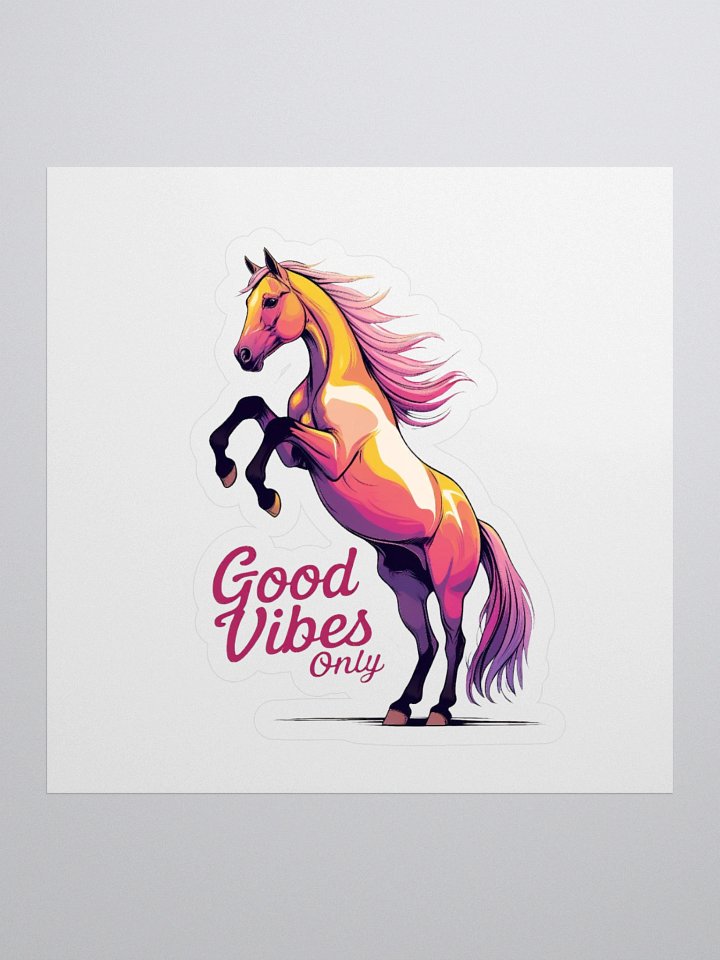 Good Vibes Only Equestrian Kiss Cut Sticker product image (1)