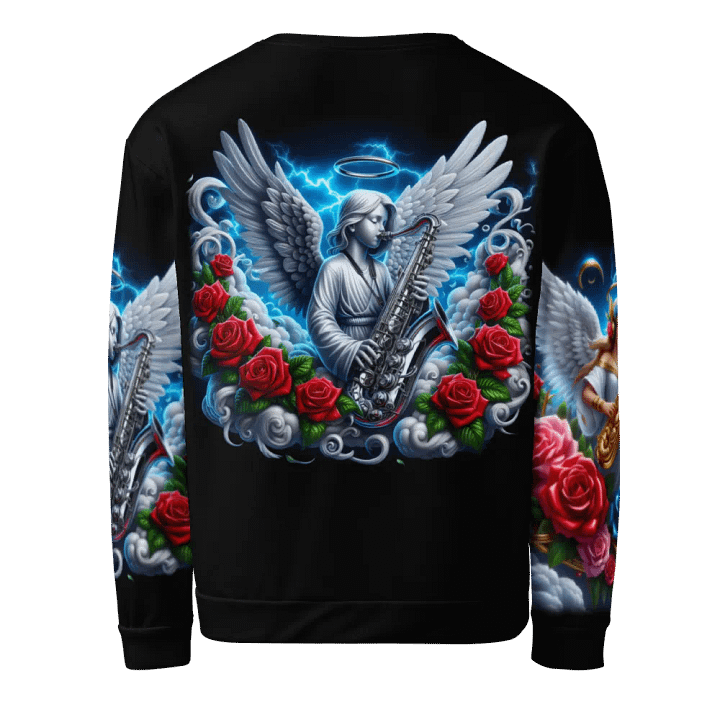 Angels making Music with a Saxophone - All-Over Unisex Sweatshirt #31 product image (2)