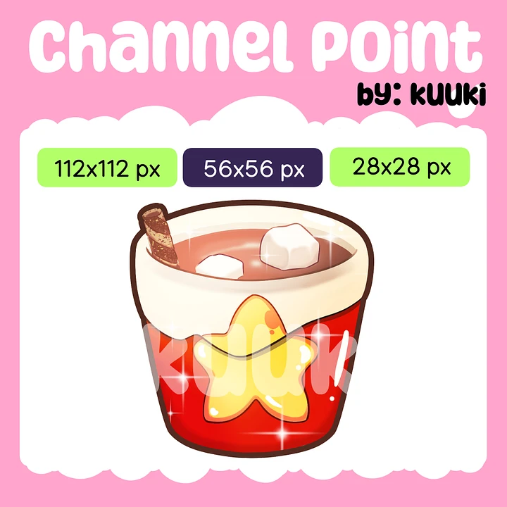 [Channel Point] Christmas Hot Chocolate-1 | Twitch Channel Point Icon | Twitch Emotes | Stream Emotes | Discord | Channel Points Redeem product image (1)